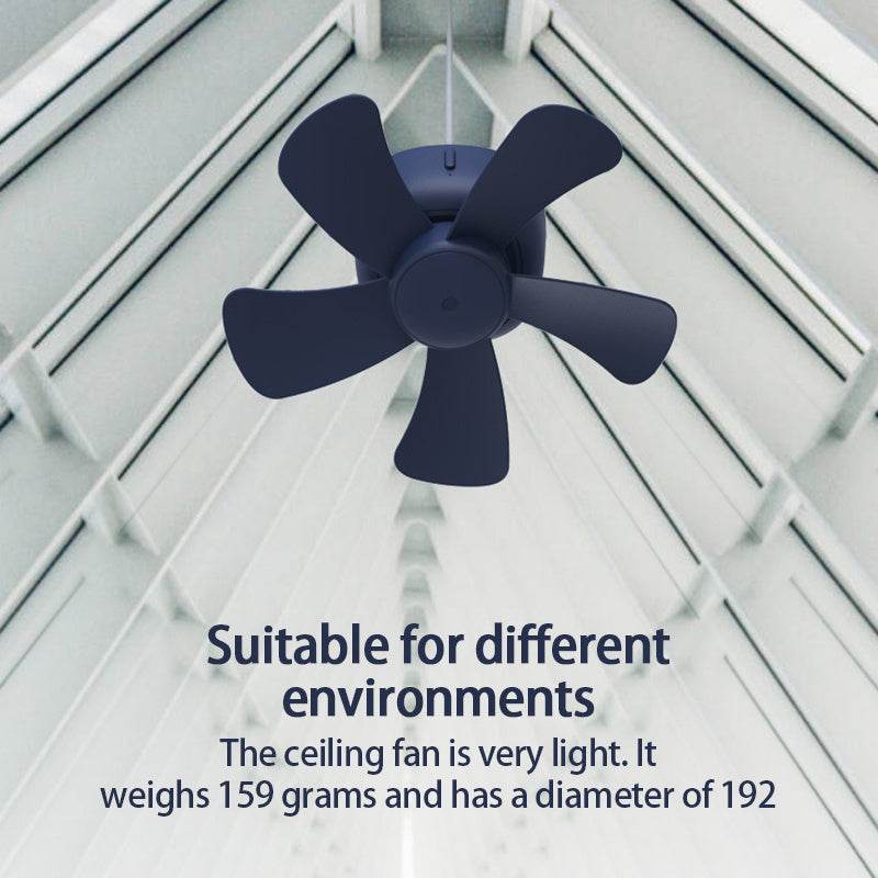 Remote Control Timing USB Powered Ceiling Fan Air Cooler 4 Speed Fan for Bed Camping Indoor Outdoor Hanging Tent Hanging - Mubimart