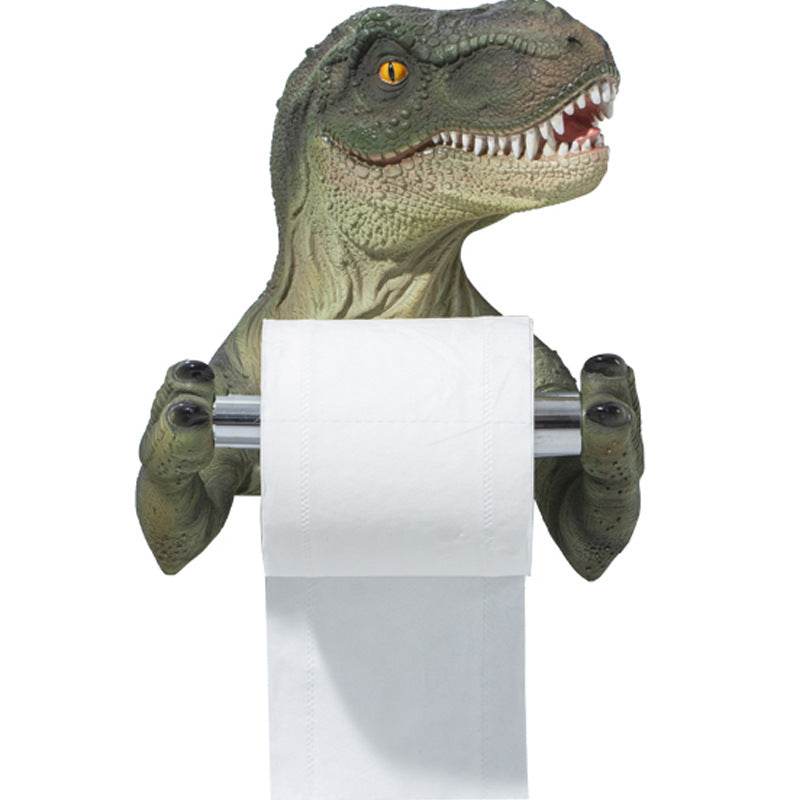 Resin Dinosaur Tissue Holder Box Toilet Waterproof Tissue Holder Toilet Modern Paper Towel Holder Punch-free Bathroom Accessory - Mubimart