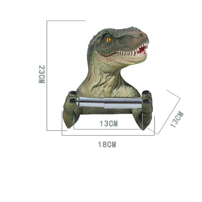Resin Dinosaur Tissue Holder Box Toilet Waterproof Tissue Holder Toilet Modern Paper Towel Holder Punch-free Bathroom Accessory - Mubimart