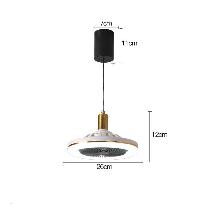 Restaurant Bar Modern Simple Small Ceiling Fan Light - Mubimart