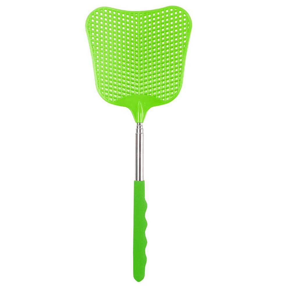 Retractable Stainless Steel Rod 12CM Banana Shape Plastic Fly Swatter - Mubimart