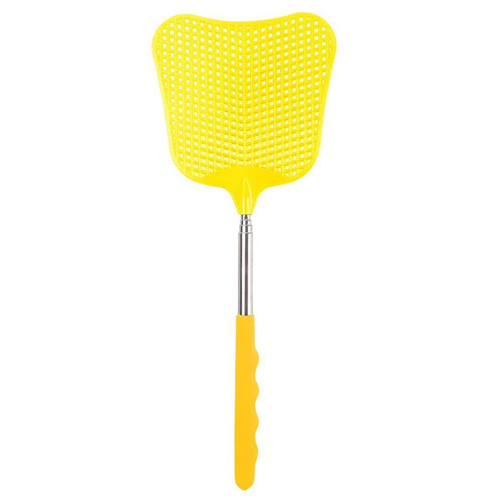 Retractable Stainless Steel Rod 12CM Banana Shape Plastic Fly Swatter - Mubimart
