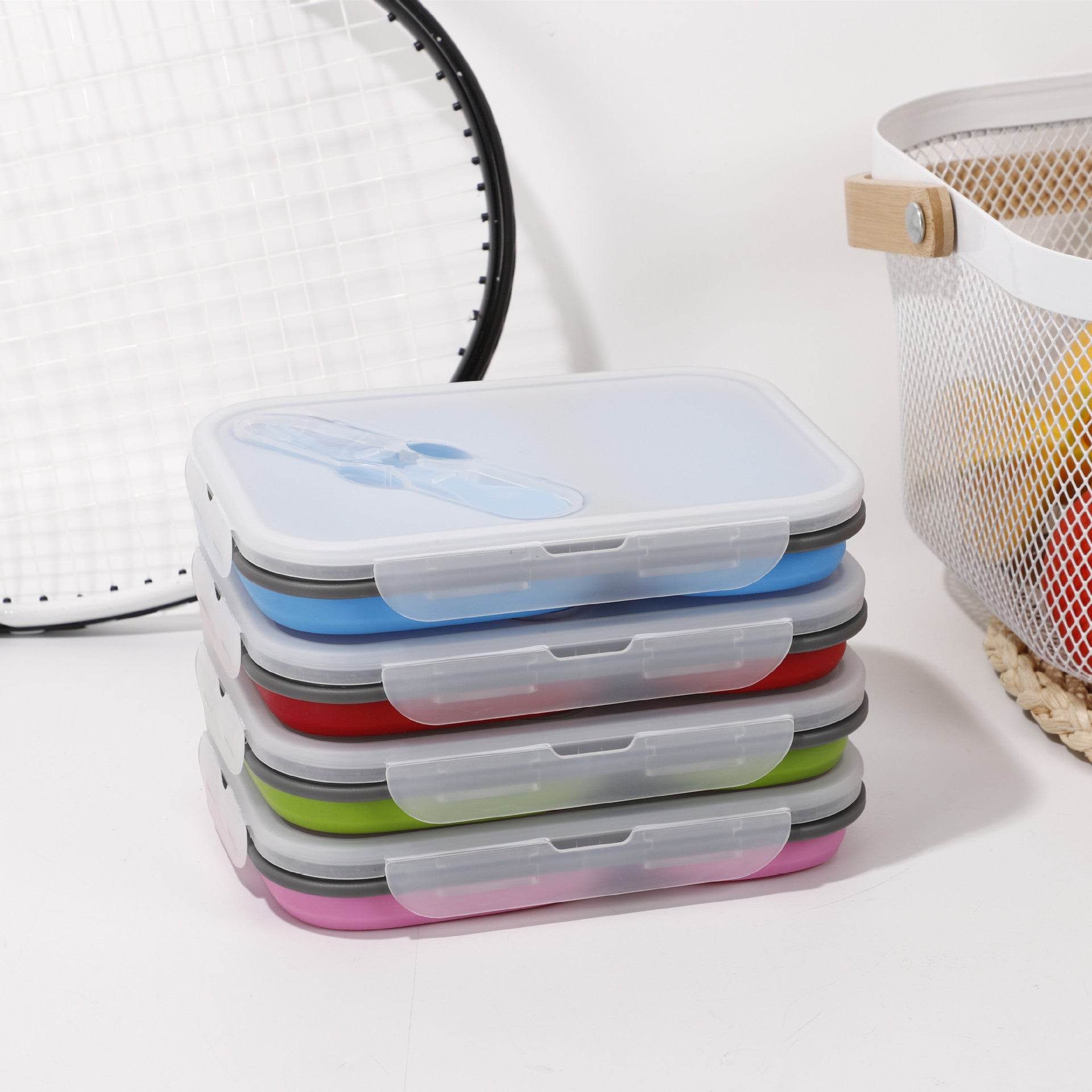 Retractable folding lunch box bento box - Mubimart