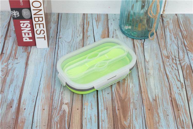 Retractable folding lunch box bento box - Mubimart