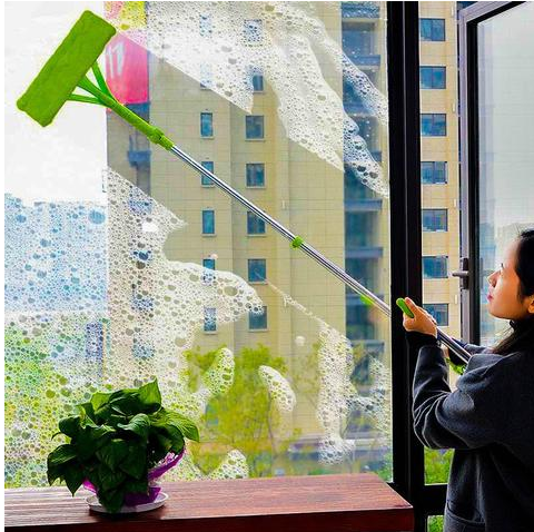 Retractable rotating glass cleaner - Mubimart - Squeegee 