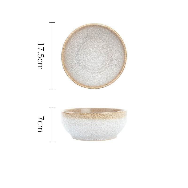Retro Ceramic Soup Bowl Noodle Home - Mubimart
