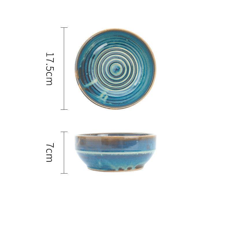 Retro Ceramic Soup Bowl Noodle Home - Mubimart
