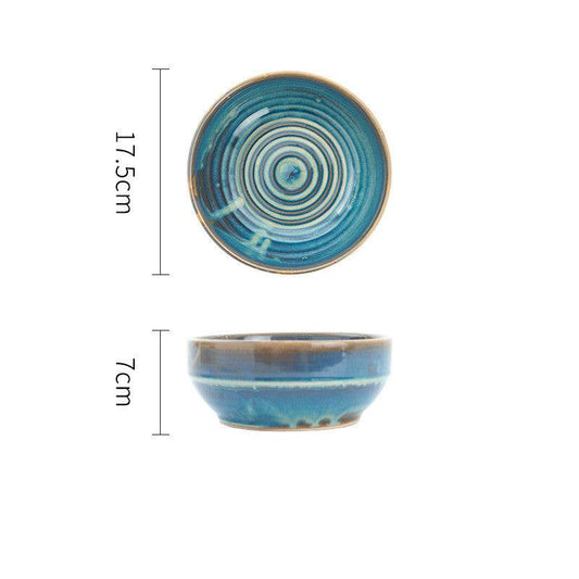 Retro Ceramic Soup Bowl Noodle Home - Mubimart