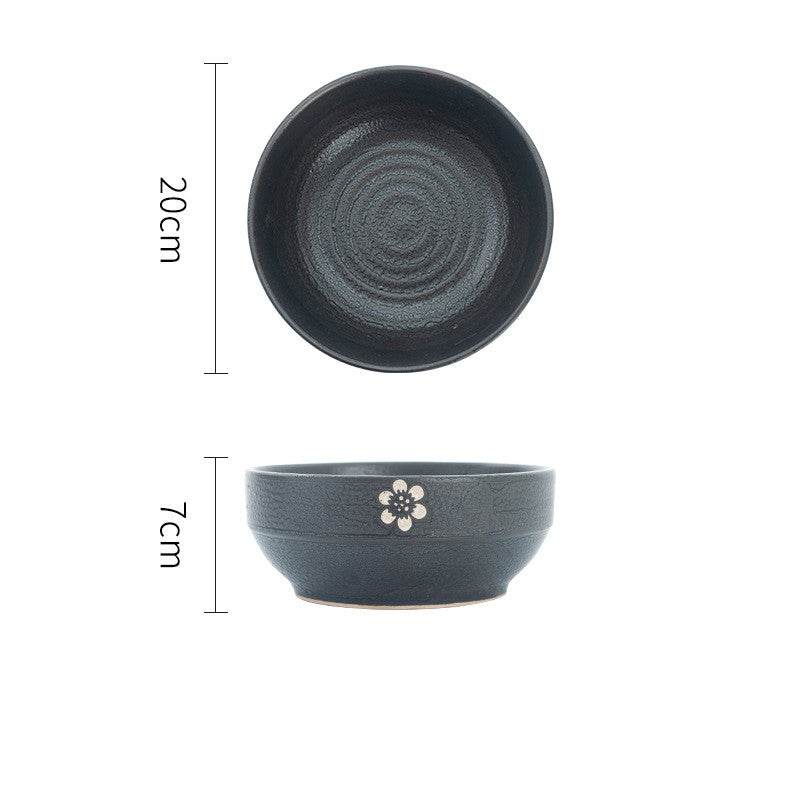 Retro Ceramic Soup Bowl Noodle Home - Mubimart