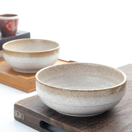 Retro Ceramic Soup Bowl Noodle Home - Mubimart