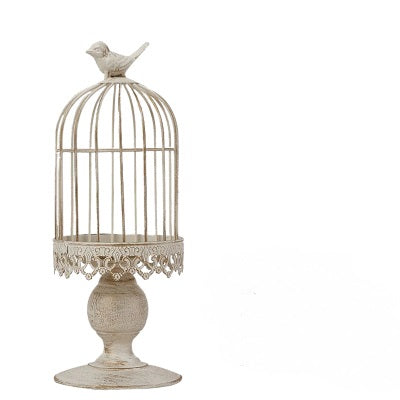 Retro Creative Bird Cage Green Plant Decoration - Mubimart -  