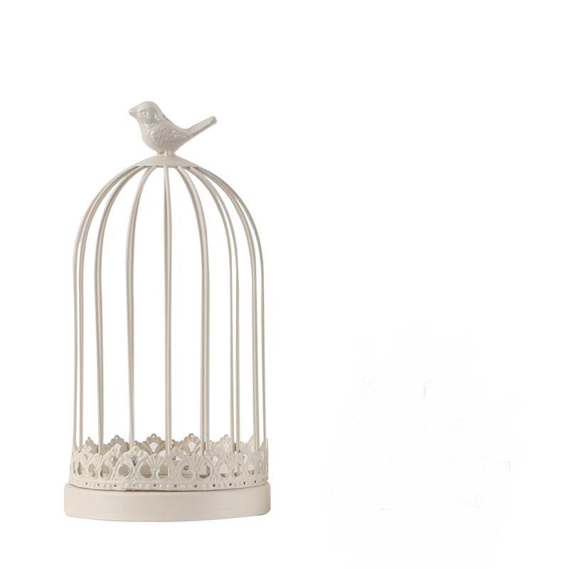 Retro Creative Bird Cage Green Plant Decoration - Mubimart
