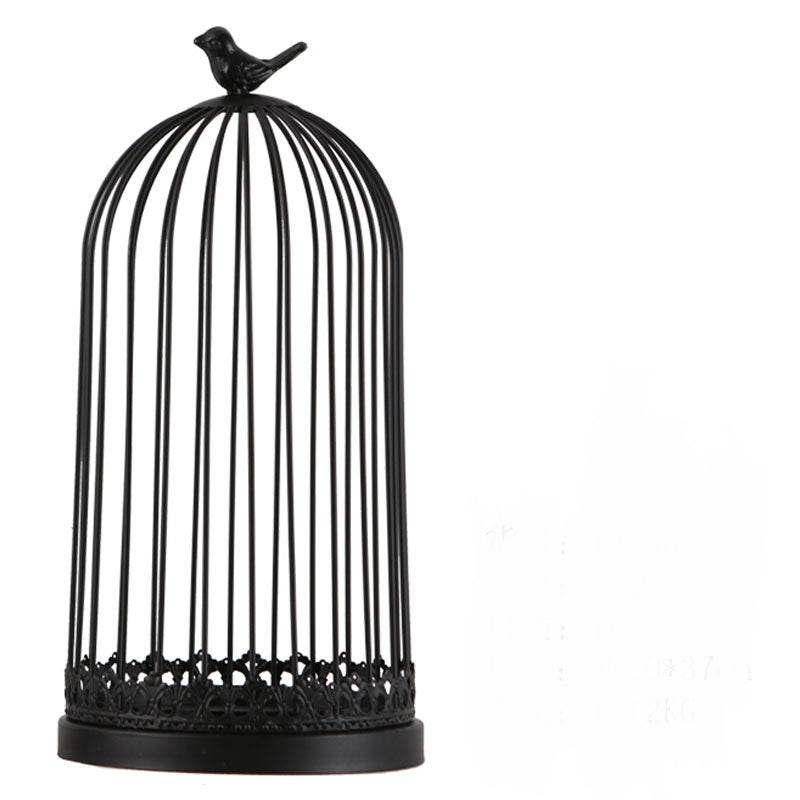 Retro Creative Bird Cage Green Plant Decoration - Mubimart