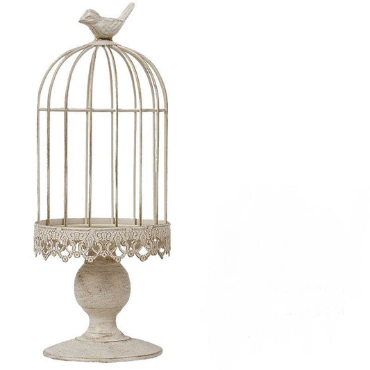 Retro Creative Bird Cage Green Plant Decoration - Mubimart