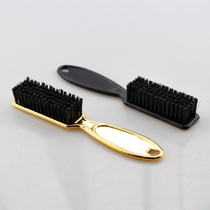 Retro Gradient Oil Head Electroplating Broken Hair Sweep Neck Beard Brush Hair Salon Hairdressing Tools - Mubimart -  