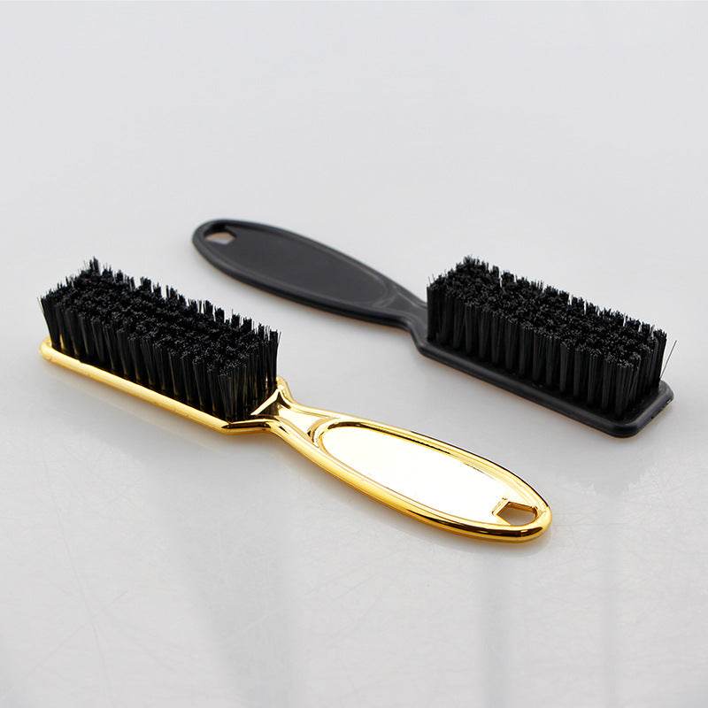 Retro Gradient Oil Head Electroplating Broken Hair Sweep Neck Beard Brush Hair Salon Hairdressing Tools - Mubimart
