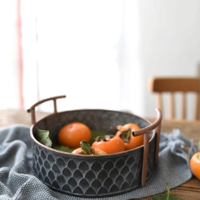 Retro Iron Storage Basket Craftsmanship - Mubimart -  