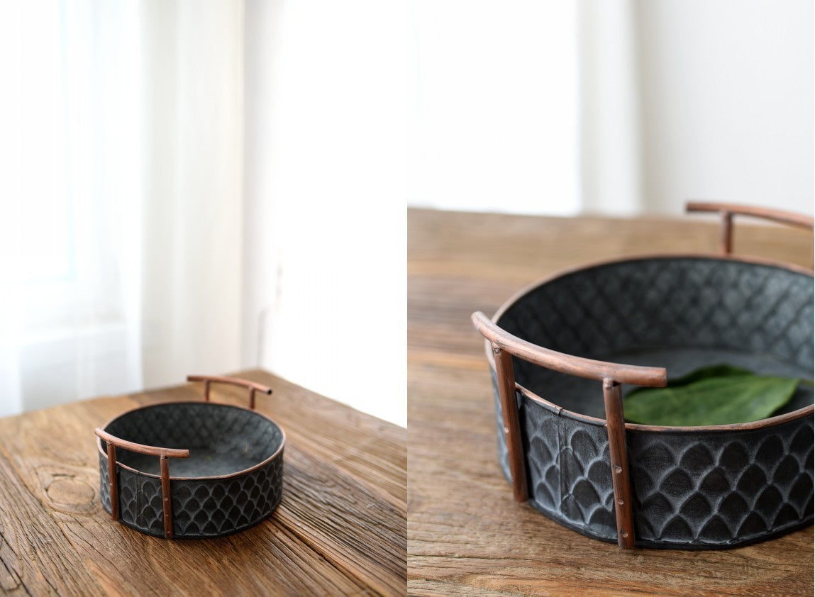 Retro Iron Storage Basket Craftsmanship - Mubimart -  