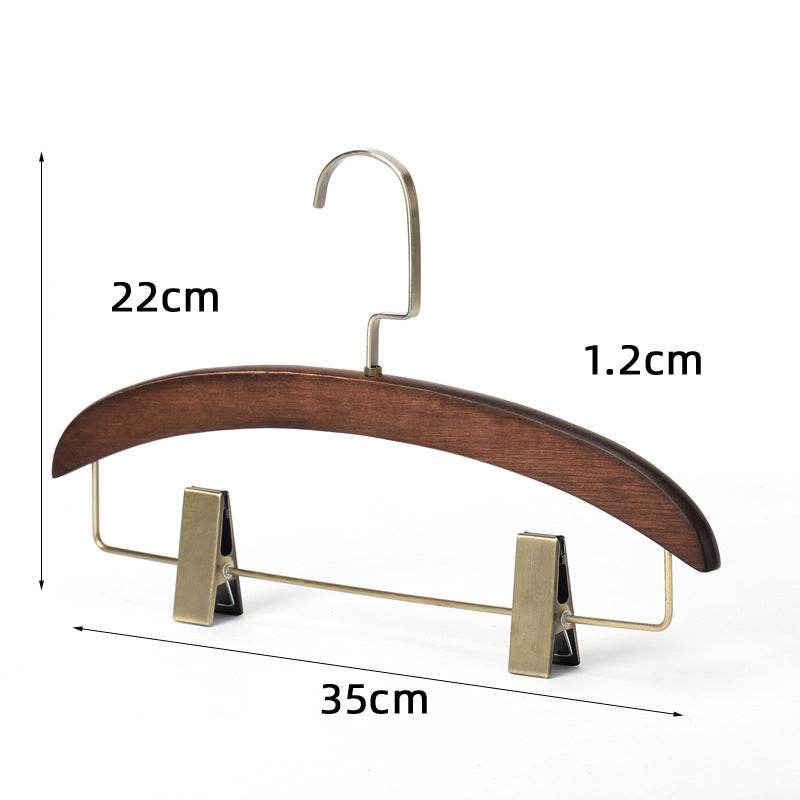 Retro Solid Wood Pants Hanger Pants Clip Hotel Clothing Store Pants Hanger Trousers Trousers - Mubimart