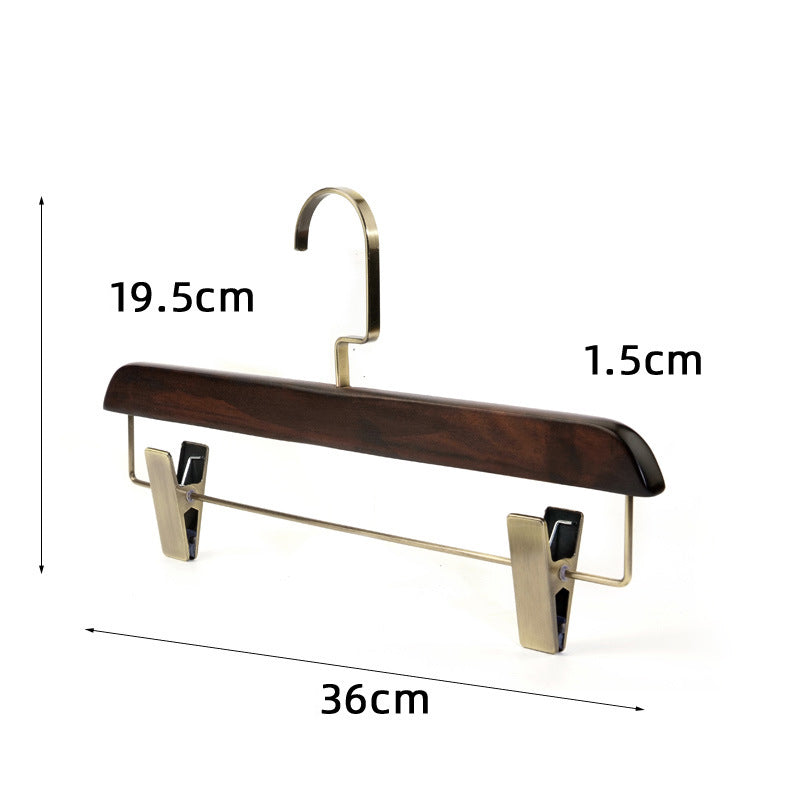 Retro Solid Wood Pants Hanger Pants Clip Hotel Clothing Store Pants Hanger Trousers Trousers - Mubimart -  