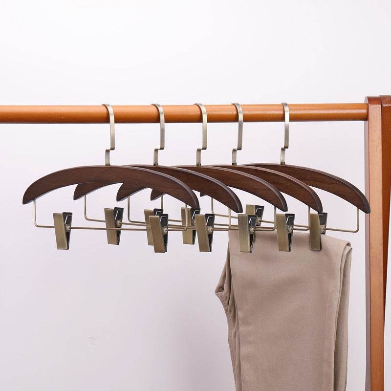 Retro Solid Wood Pants Hanger Pants Clip Wooden Pants Clip Skirt Clip - Mubimart