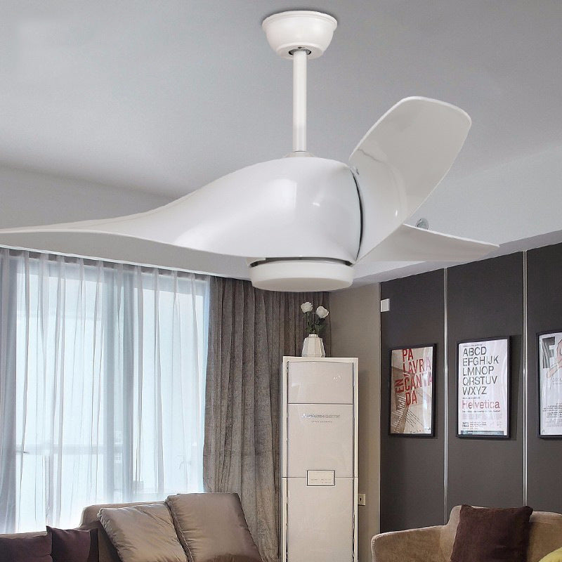 Retro Spiral Fan Leaf Ceiling Fan Light Simple - Mubimart -  