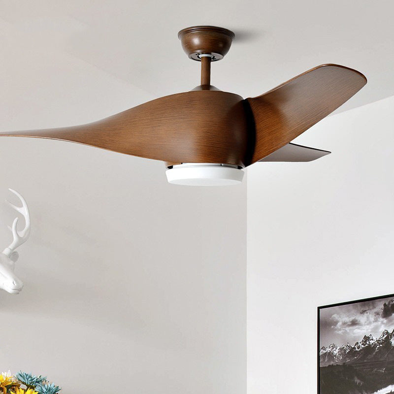 Retro Spiral Fan Leaf Ceiling Fan Light Simple - Mubimart -  