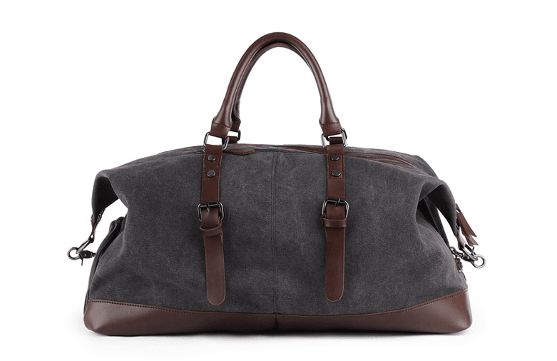 Retro canvas tote bag travel bag male fashion trend large capacity short-distance travel luggage bag shoulder bag male - Mubimart