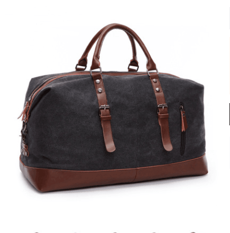 Retro canvas tote bag travel bag male fashion trend large capacity short-distance travel luggage bag shoulder bag male - Mubimart