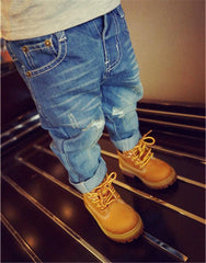 Ripped Jeans Washed Boy European Style - Mubimart - Boys Jenes 