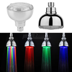 Romantic LED Shower Head Pressurized Water Saving Adjustable 7 Color LED Shower Head Facut Home Bathroom LED Shower Sprinkler - Mubimart - Shower Head 