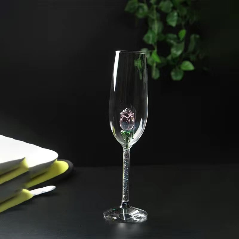 Rose Champagne Glass Simple Fashion Glass - Mubimart -  