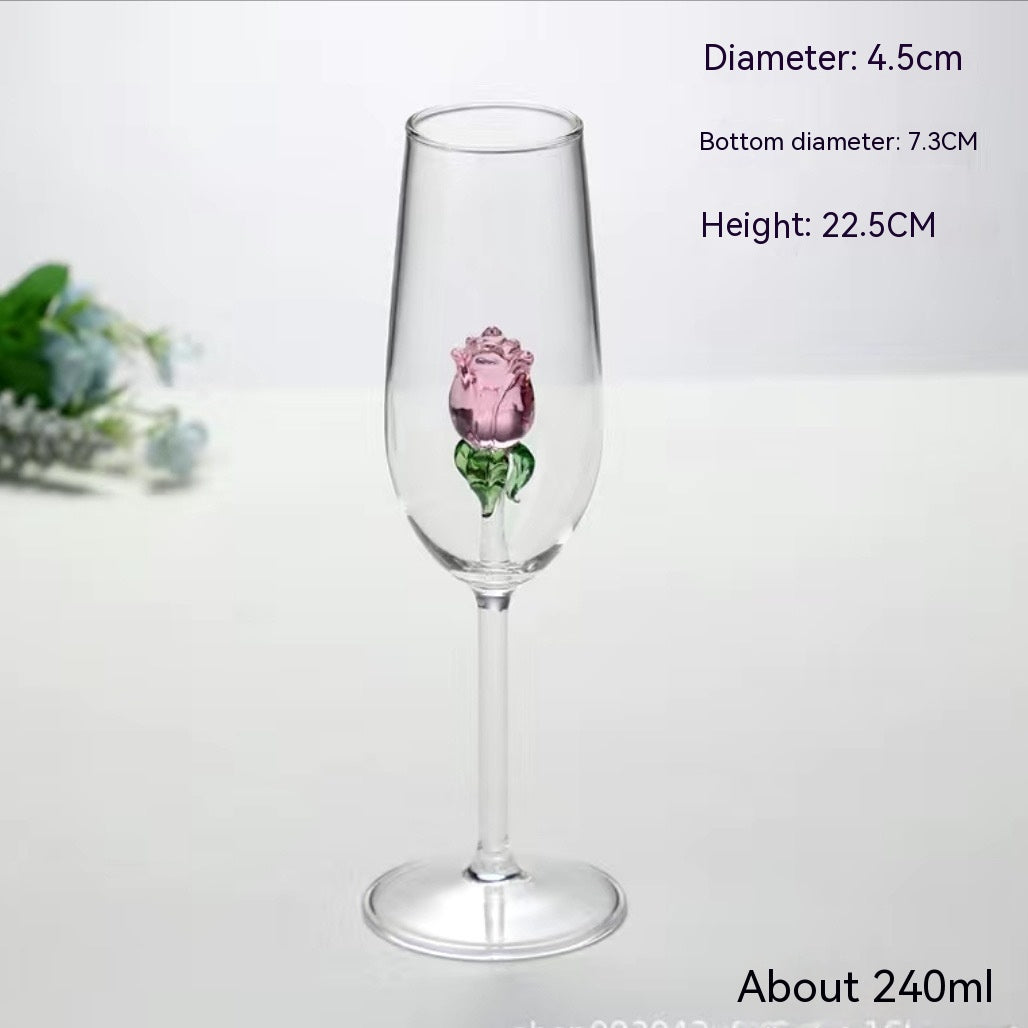 Rose Champagne Glass Simple Fashion Glass - Mubimart -  