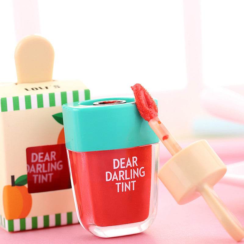 Rose, ice cream,lips, glaze, lip gloss, liquid lipstick, non stick cup, no fade, Ice Cream Lip Glaze - Mubimart