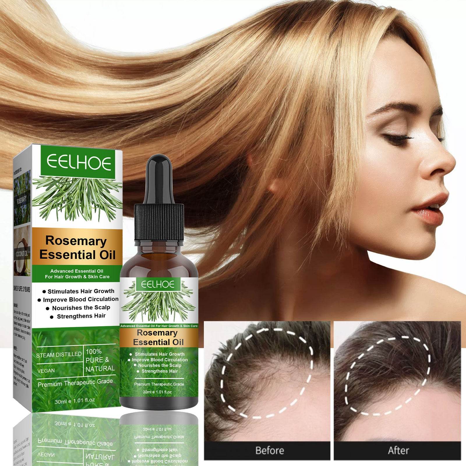 Rosemary Anti-Breakage Nourishing Hair Care Oil - Mubimart