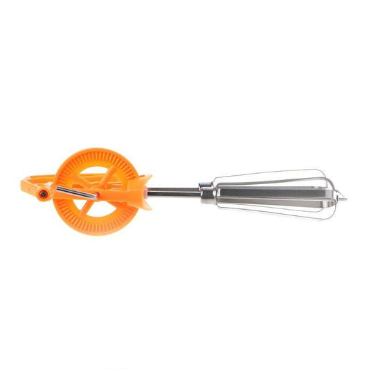 Rotary Hand Whisk Egg Beater Mixer - Mubimart