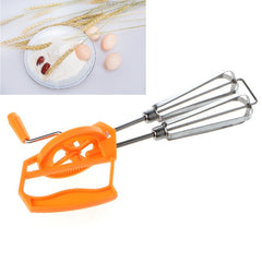 Rotary Hand Whisk Egg Beater Mixer - Mubimart - Hand mixers 