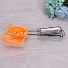 Rotary Hand Whisk Egg Beater Mixer - Mubimart -  