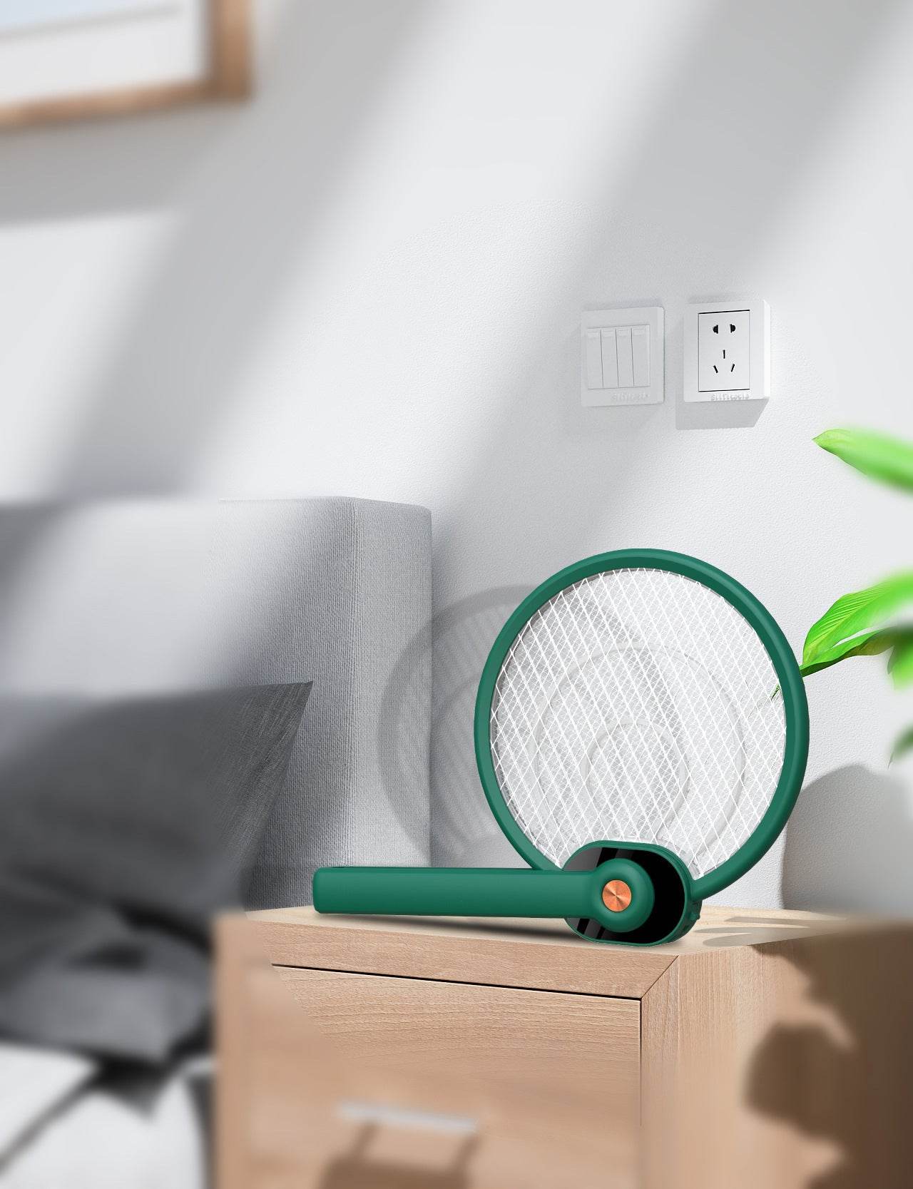 Rotating And Folding Mosquito Swatter - Mubimart