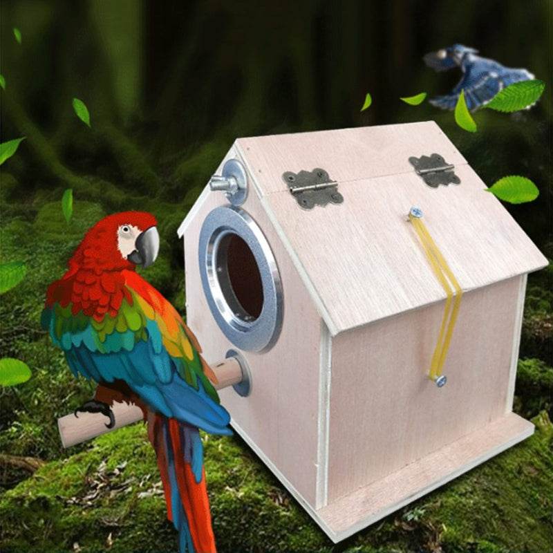 Round Cage Bird Nest Parrot Breeding Box Outdoor Munbird Breeding - Mubimart