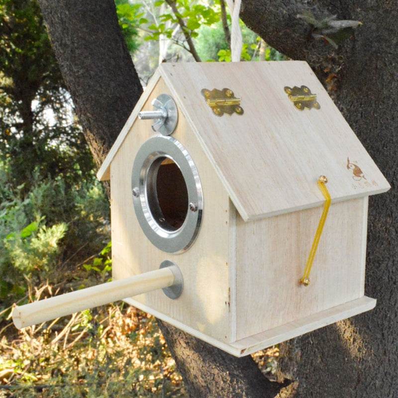 Round Cage Bird Nest Parrot Breeding Box Outdoor Munbird Breeding - Mubimart