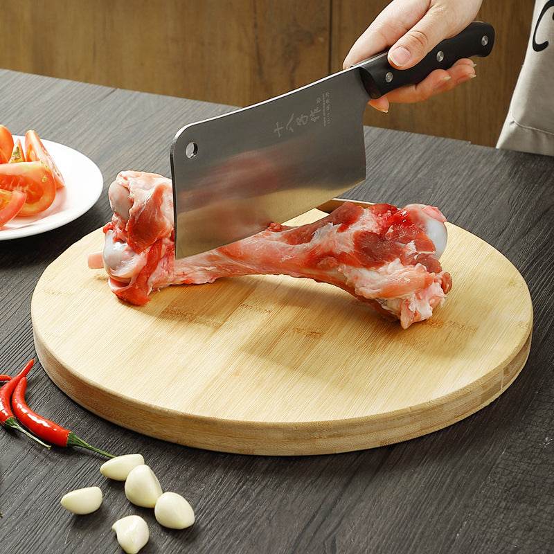 Round Cutting Board Household Thick Solid Wood Bamboo Cutting Board Kitchen Fruit Cutting Board Small Cutting Board Cutting Board Cutting Board - Mubimart