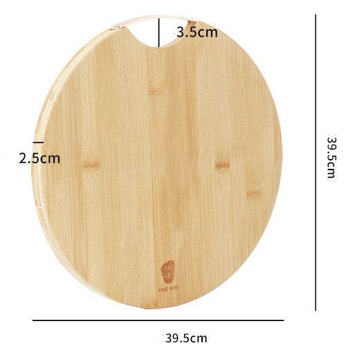 Round Cutting Board Household Thick Solid Wood Bamboo Cutting Board Kitchen Fruit Cutting Board Small Cutting Board Cutting Board Cutting Board - Mubimart