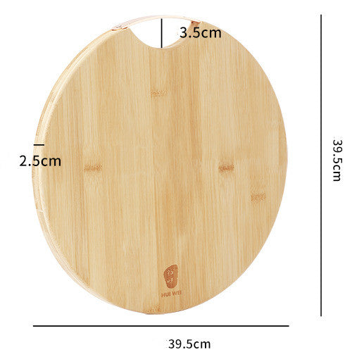 Round Cutting Board Household Thick Solid Wood Bamboo Cutting Board Kitchen Fruit Cutting Board Small Cutting Board Cutting Board Cutting Board - Mubimart -  