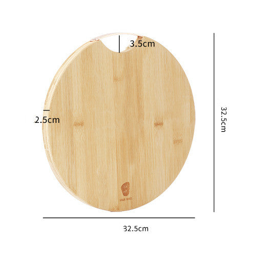 Round Cutting Board Household Thick Solid Wood Bamboo Cutting Board Kitchen Fruit Cutting Board Small Cutting Board Cutting Board Cutting Board - Mubimart - Cutting Board 