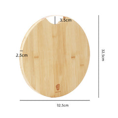 Round Cutting Board Household Thick Solid Wood Bamboo Cutting Board Kitchen Fruit Cutting Board Small Cutting Board Cutting Board Cutting Board - Mubimart - Cutting Board 