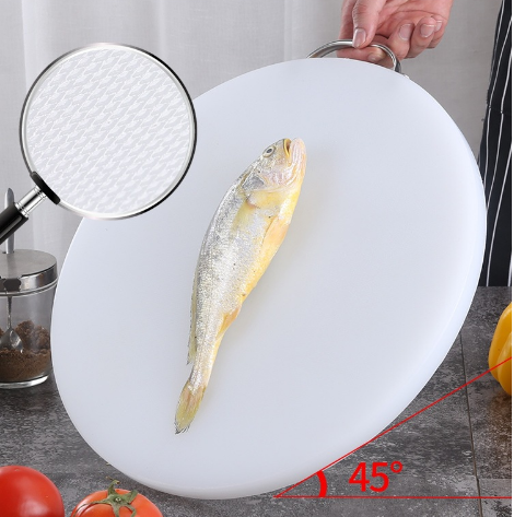 Round Cutting Board Plastic Board Thicken Solid Pe Kitchen Cutting Board Knife Board Chopping Meat Dumpling Chopping Board - Mubimart -  