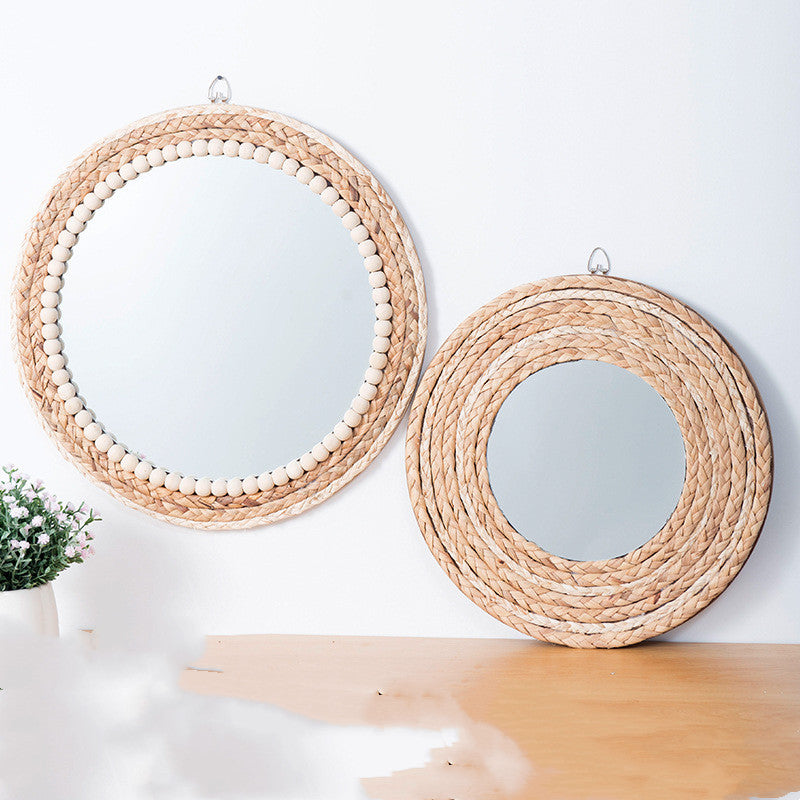 Round Makeup Mirror Wall-mounted Round Mirror - Mubimart - Wall Mirror 