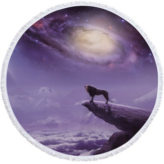 Round beach towel microfiber - Mubimart