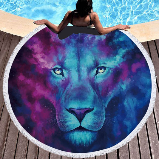 Round beach towel microfiber - Mubimart
